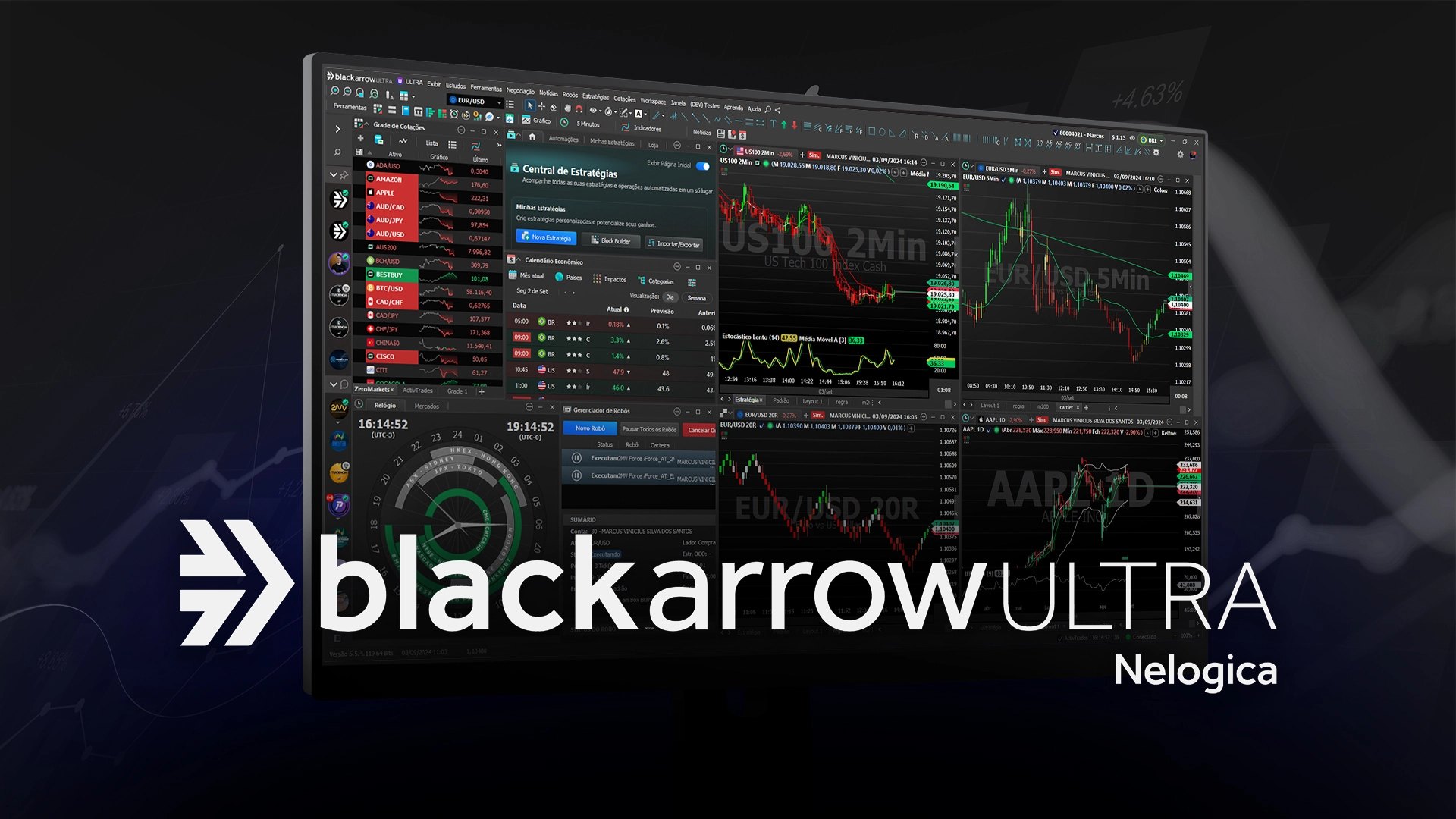 Plataforma BlackArrow Ultra, da Nelogica